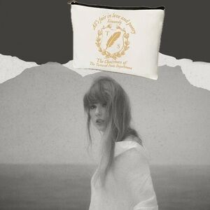 Cosmetic/ Travel Bag with Zipper & Print of Taylor Swift’s Slogan for TTPD NEW